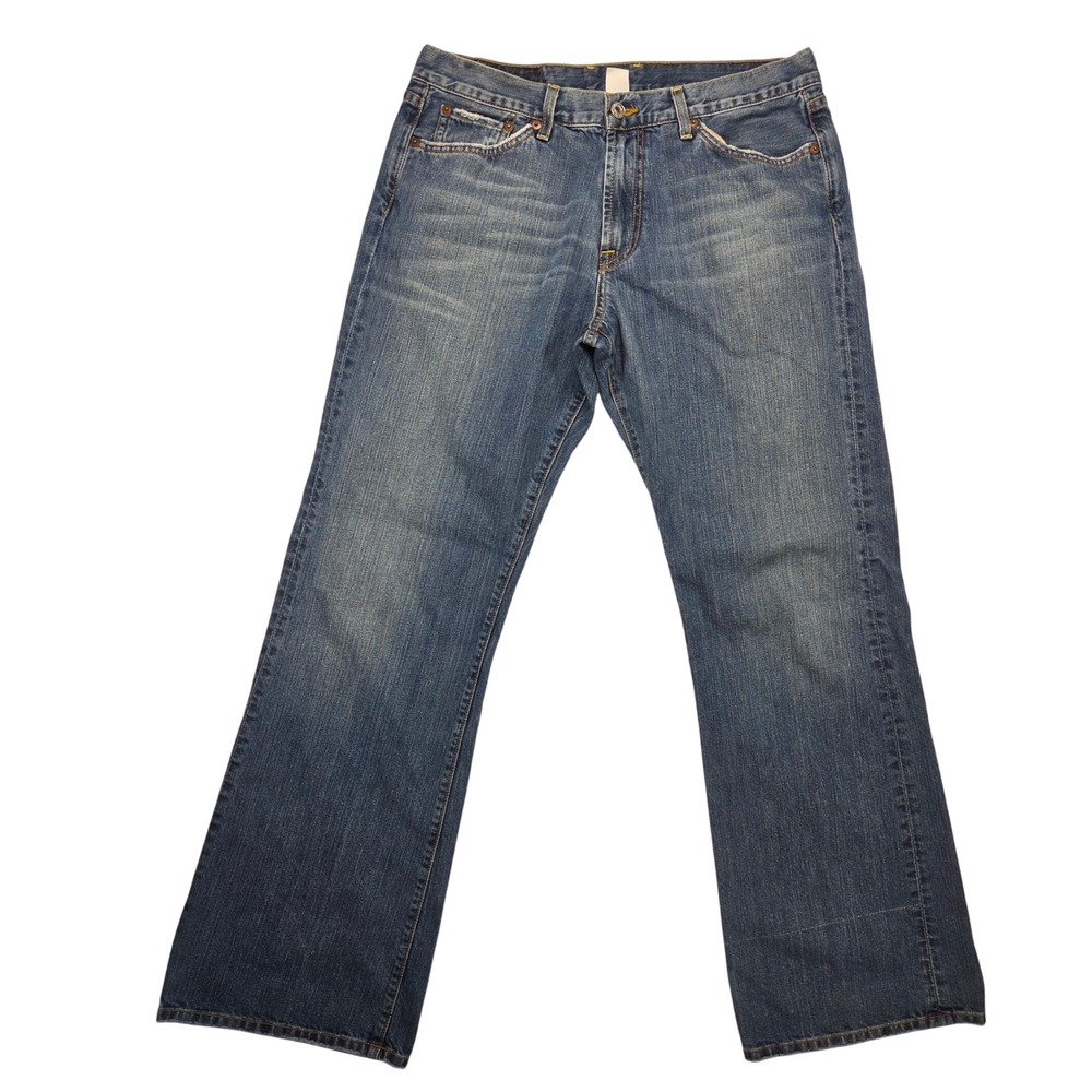 Lucky Brand Dungarees Denim Fender Jean Pant Men's size 34 Relaxed Straight Leg